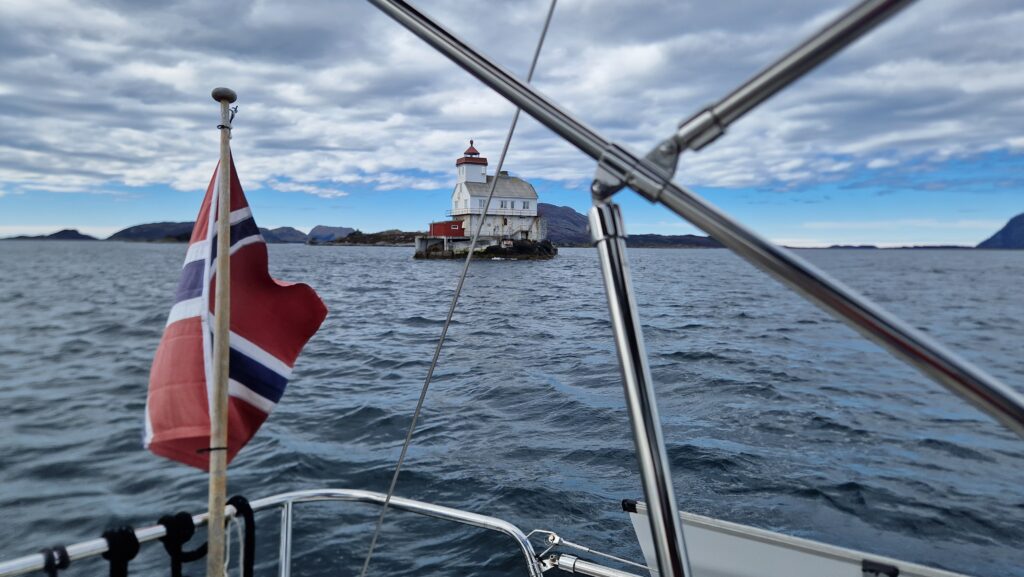 The Stabben lighthouse island, close to Florø